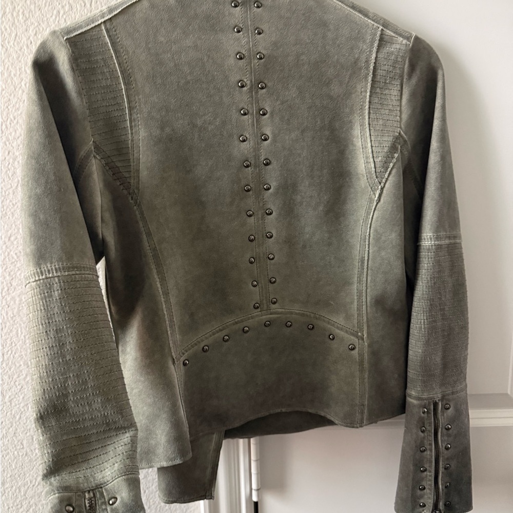 Marrakech Women's Sage Green Moto Jacket